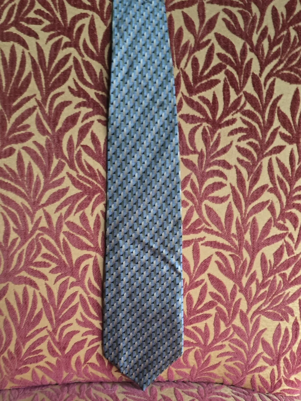 Textured Slate Blue Men's Tie - Sleek Woven Finish